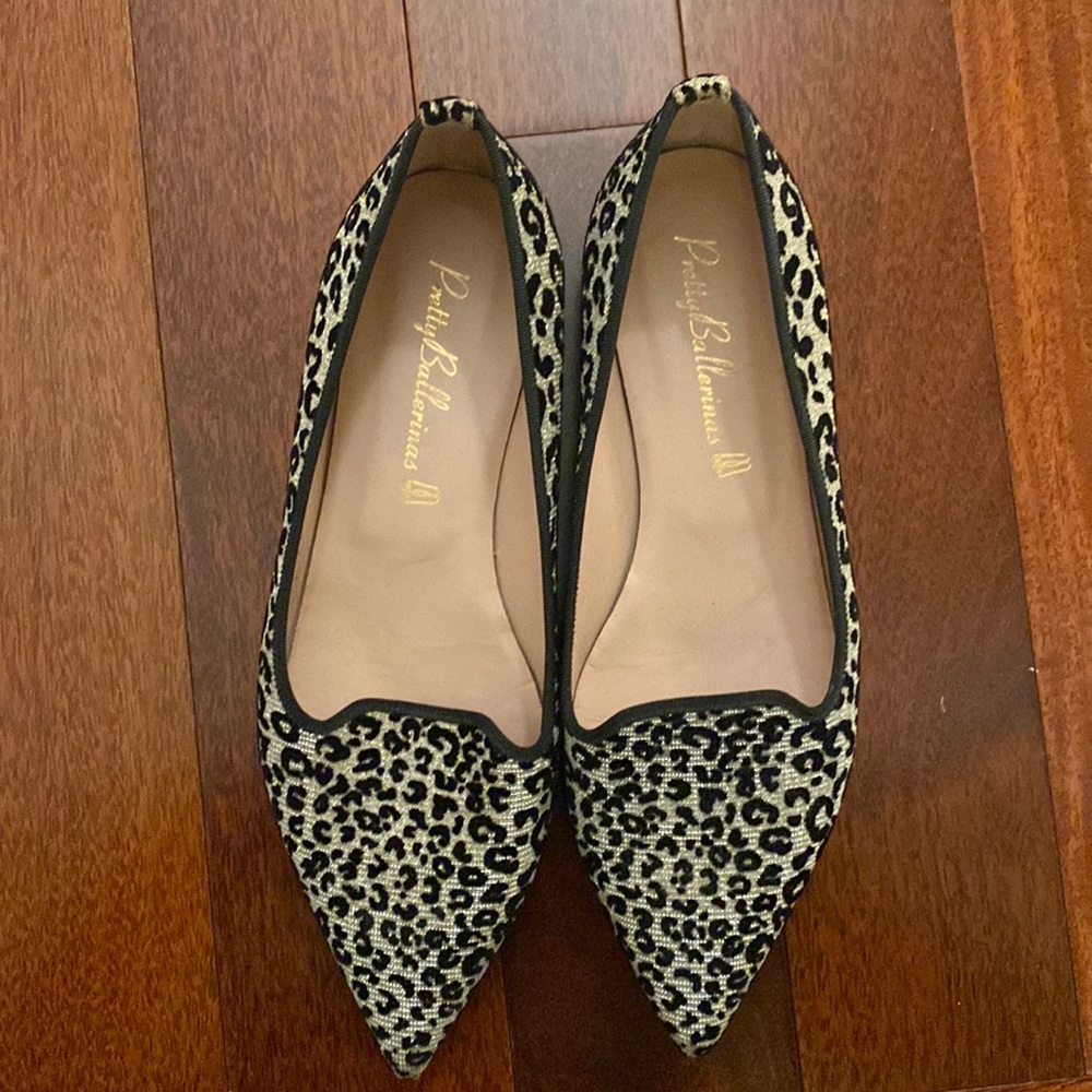 Pretty ballerinas size 37 leopard metallic